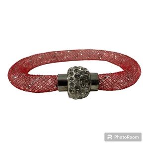 Red bracelet with chrystals. NWOT